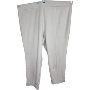 Susan Graver Every Day Regular Supreme Knit Slim‎ Leg Pants Stone 3X NWOT
